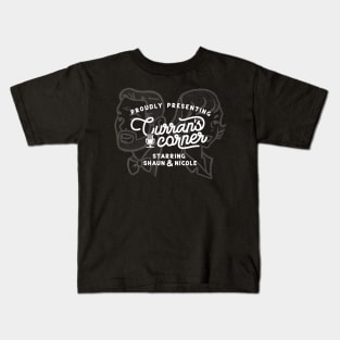 Curran's Corner Badge | Dark Shirt Kids T-Shirt